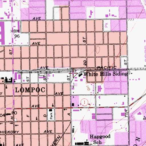 Topographic Map of White Hills Siding, CA