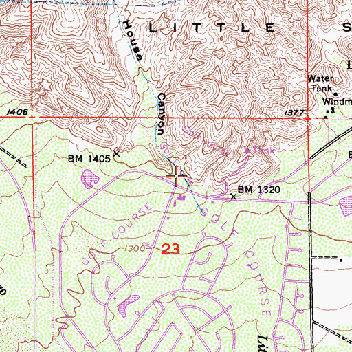 Topographic Map of White House Canyon, CA