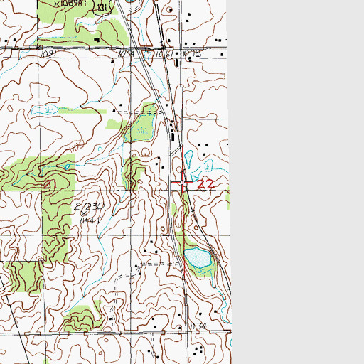 Topographic Map of Mennonite Cemetery, MI