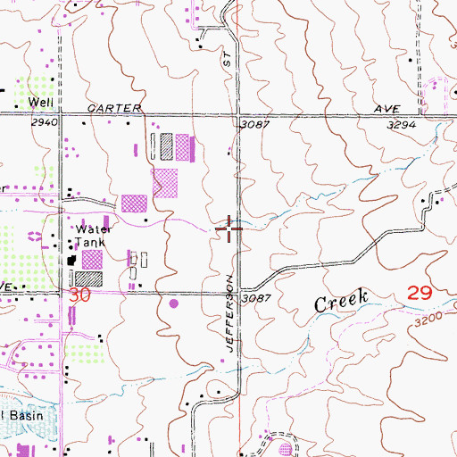 Topographic Map of North Bench, CA