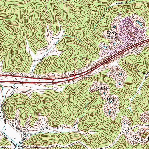 Topographic Map of Foggy Hollow, KY