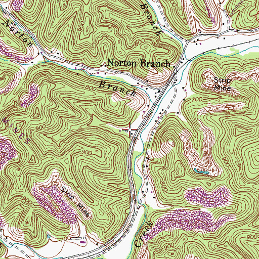 Topographic Map of Jacobs Hollow, KY