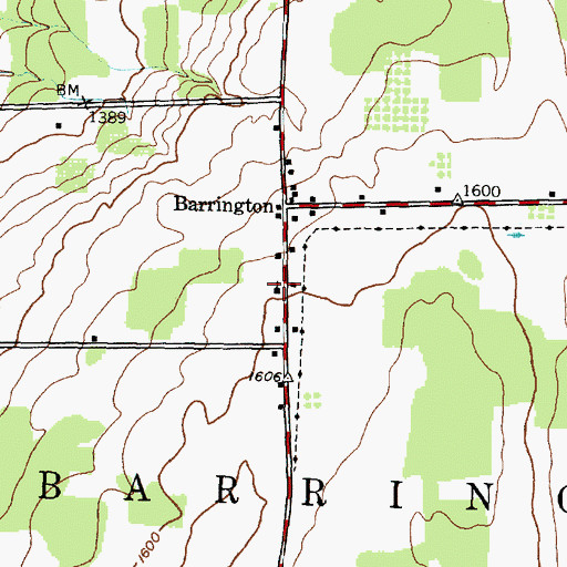 Topographic Map of Barrington Community Church, NY