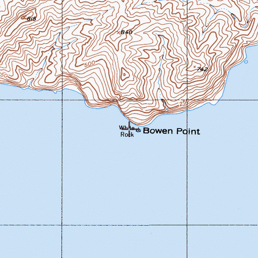 Topographic Map of White Rock, CA