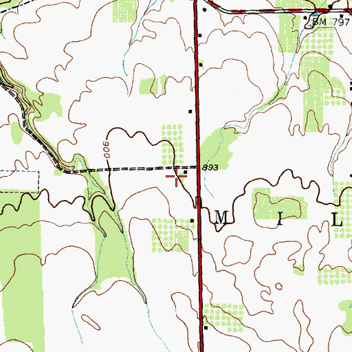 Topographic Map of Penn Yan Bible Church, NY