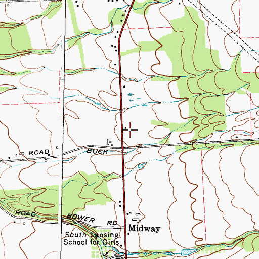 Topographic Map of School Number 2 (historical), NY