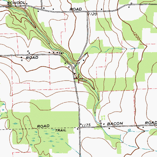 Topographic Map of School Number 8 (historical), NY