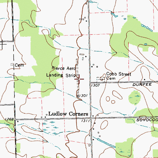 Topographic Map of Pierce Aero Landing Strip (historical), NY