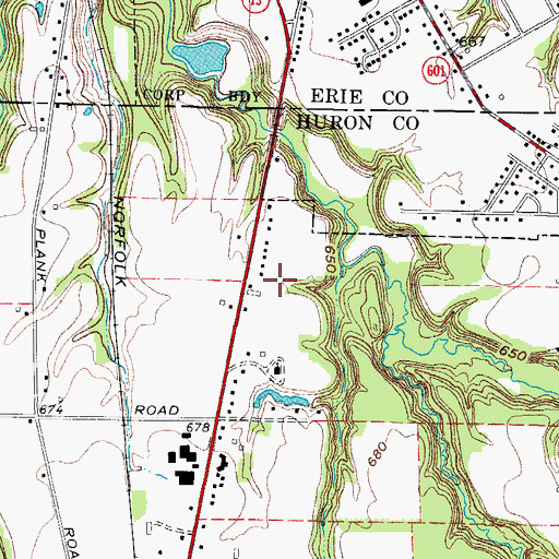 Topographic Map of Rustic Hills Mobile Home Park, OH