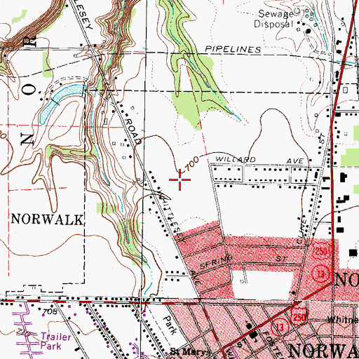 Topographic Map of Key Estates, OH