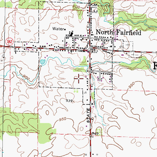 Topographic Map of Branchwood Estates, OH