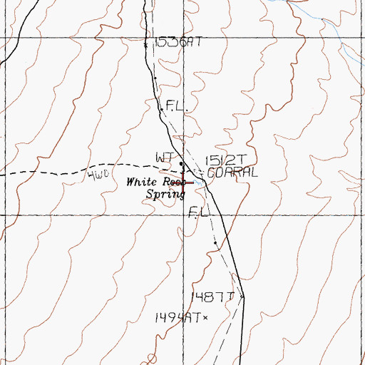 Topographic Map of White Rock Spring, CA