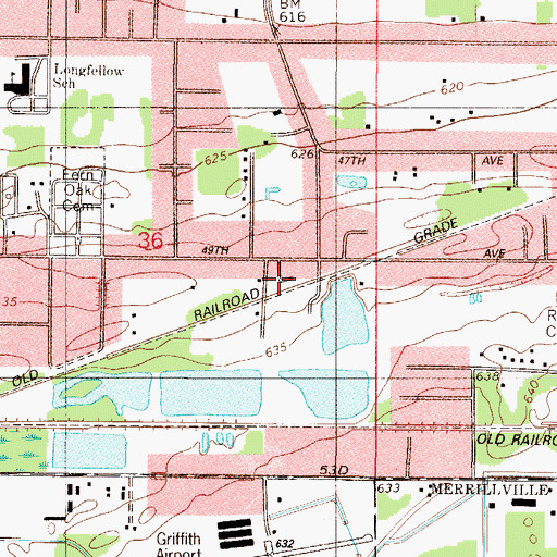 Topographic Map of Honeysuckle Mobile Home Park, IN