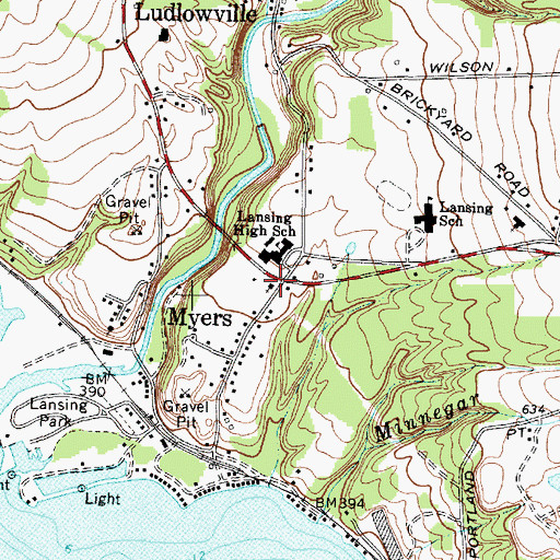Topographic Map of All Saints Church, NY