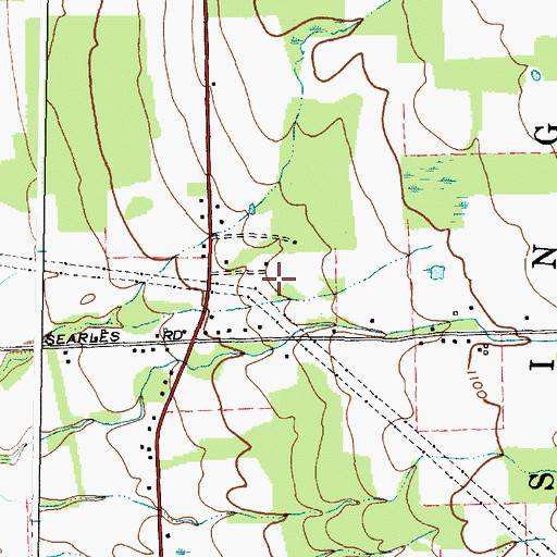 Topographic Map of Moore's Christmas Tree Farm, NY