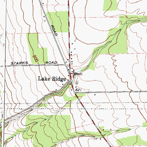 Topographic Map of Lake Ridge Cemetery, NY