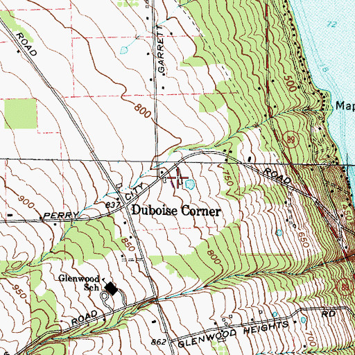 Topographic Map of Houghton Poultry Farm, NY