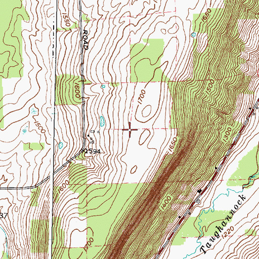 Topographic Map of Bergen Farms, NY