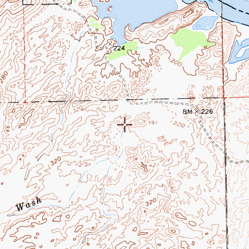 Topographic Map of White Wash, CA