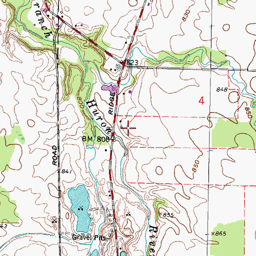 Topographic Map of Whispering Rain Farm, OH