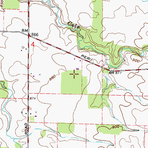 Topographic Map of Knittel Tree Farm And Gardens, OH