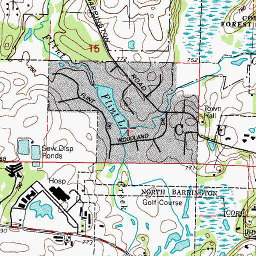 Topographic Map of North Flint Creek, IL