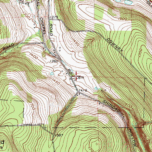 Topographic Map of Central Chapel Cemetery, NY