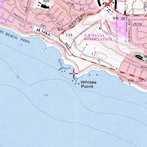 Topographic Map of White Point, CA