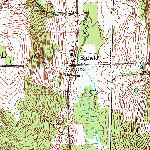 Topographic Map of Presbyterian Cemetery, NY