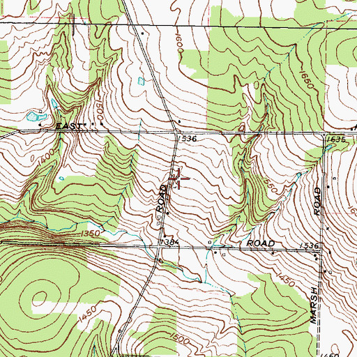 Topographic Map of Mandeville Cemetery, NY
