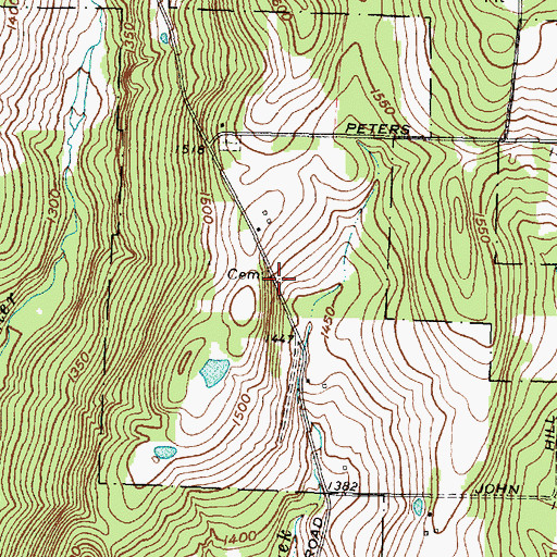Topographic Map of Michael Handy Farm Cemetery, NY