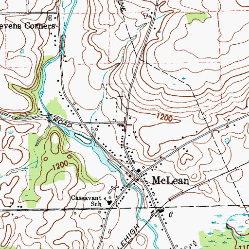 Topographic Map of McLean Community Church, NY