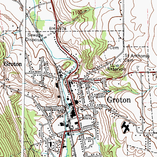 Topographic Map of Kingdom Hall of Jehovah's Witnesses, NY