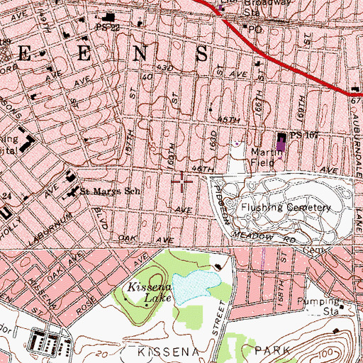 Topographic Map of Joo Shin Church, NY