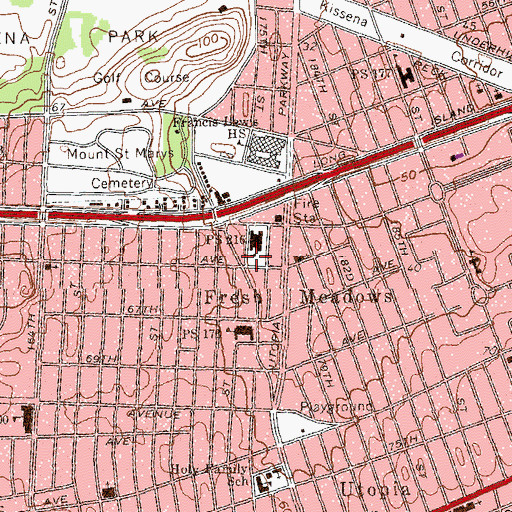 Topographic Map of Joyful Church of New York, NY