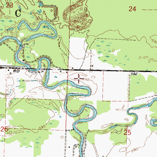 Topographic Map of Big Bend Family Campground, MI