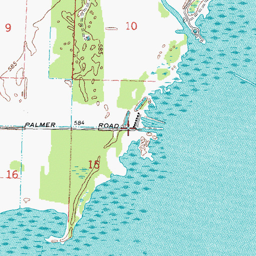 Topographic Map of Wigwam Bay Wildlife Area, MI