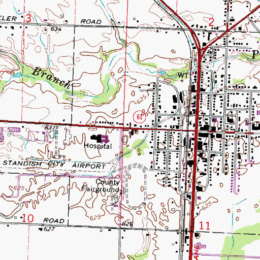 Topographic Map of Resurrection of the Lord Catholic Church, MI