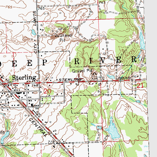 Topographic Map of Sterling Area Health Center, MI