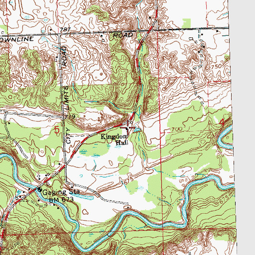 Topographic Map of Kingdom Hall of Jehovah's Witnesses, MI