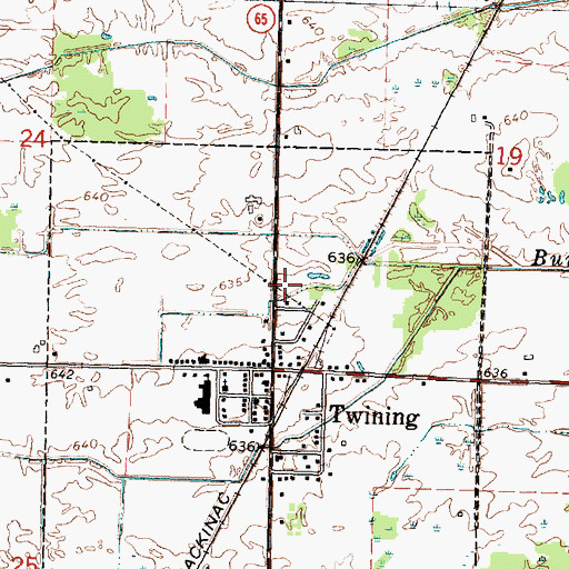 Topographic Map of Reorganized Church of Jesus Christ of Latter Day Saints, MI