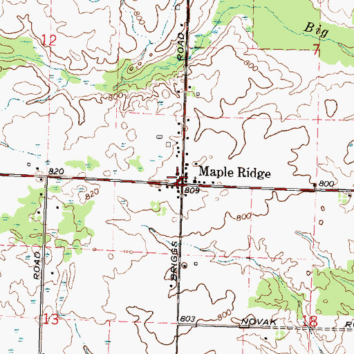 Topographic Map of First Presbyterian Church, MI