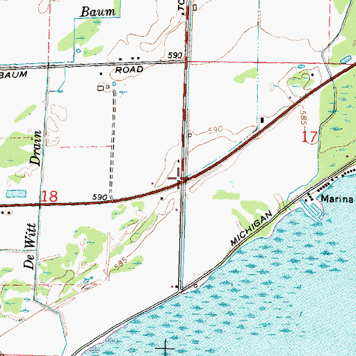 Topographic Map of Au Gres Medical Clinic, MI