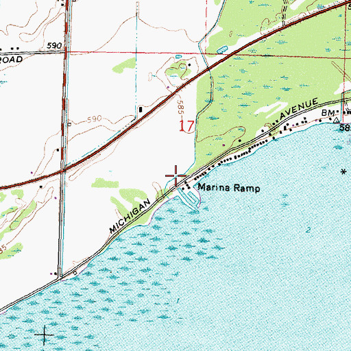 Topographic Map of Northport Condo Campground, MI