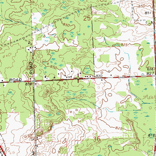 Topographic Map of Greenwood Campground, MI