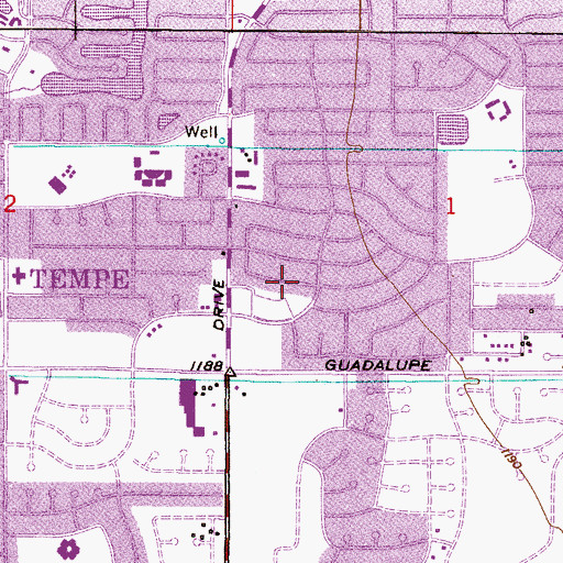 Topographic Map of The Landings, AZ