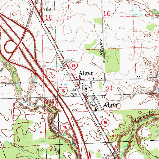 Topographic Map of Saint Joseph Church, MI