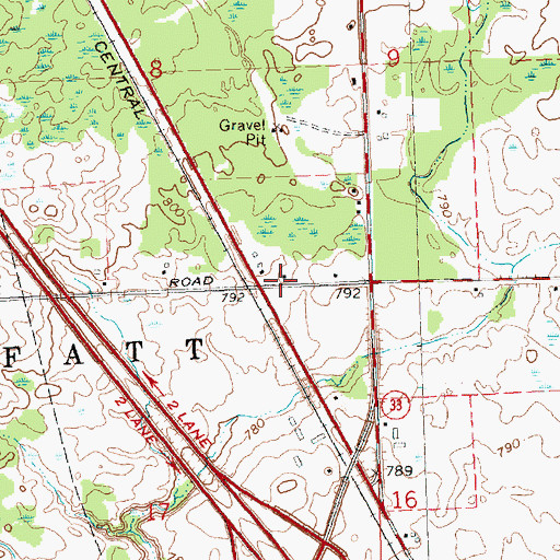 Topographic Map of Culver Post Office (historical), MI