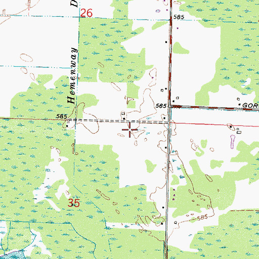 Topographic Map of Indian Burial Ground, MI