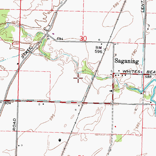 Topographic Map of Indian Cemetery, MI